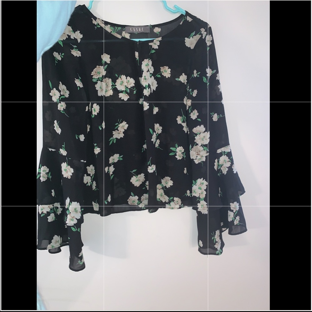 Opaque floral top